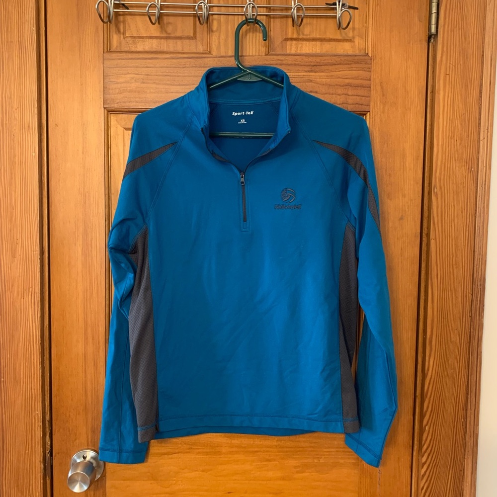 Sport-Tek Blue Performance Jacket with Quarter-Zip and Mock Neck
